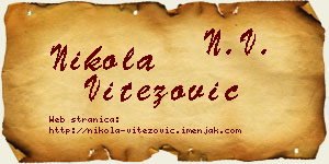 Nikola Vitezović vizit kartica